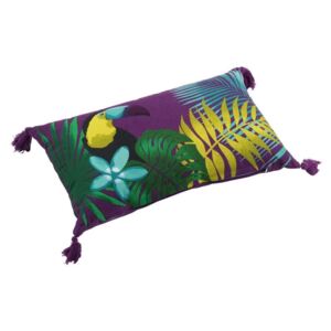 Poduszka dekoracyjna HAWAIANA, 30 x 50 cm, zielona z tukanem