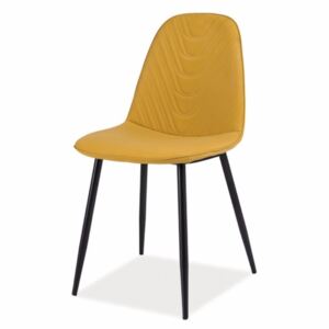 SELSEY Krzesło tapicerowane Ribeira żółte