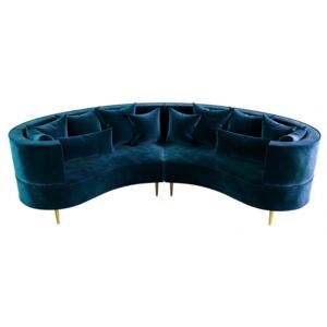 Stylowa sofa z aksamitnymi poduszkami - Ottiu