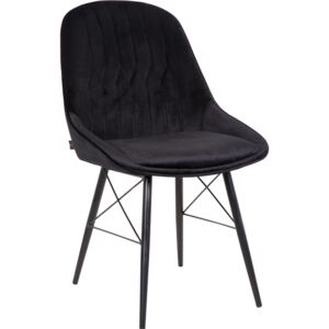 Czarne krzesła w stylu retro - zestaw 4 sztuki