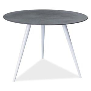 Okrągły stół EVITA 100x100 szary/biały SIGNAL