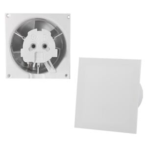 Wentylator dRim fi 100 łożysko kulkowe Standard z panelem plexi biały mat