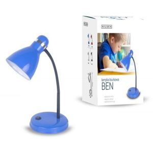 Lampka biurkowa INQ Ben, E27, niebieska, 40 W