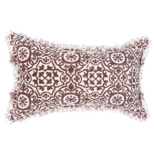 Dekoracyjna poduszka, z orientalnym wzorem, ATMOSPHERA, biało-czerwona, 30 x 50 cm