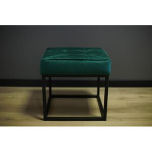 Siedzisko, ławka metalowa z pikowaniem SIGI45 zielona