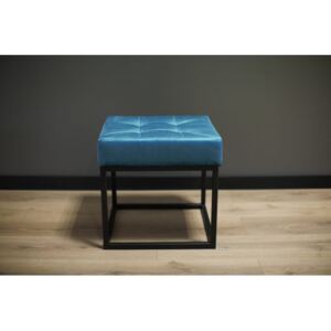 Siedzisko, ławka metalowa z pikowaniem SIGI45 niebieska