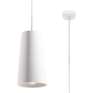 Nowoczesna Lampa wisząca ceramiczna GULCAN oprawa biała zwis na sufit Idealna do salonu, sypialni, korytarza, nad stół Żarówka E27 Oświetlenie Minimal