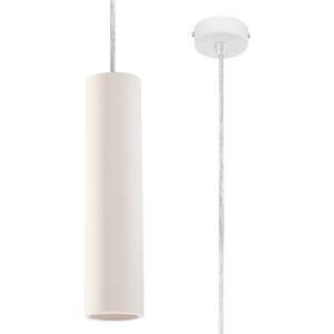 Nowoczesna Lampa wisząca ceramiczna NANCY oprawa biała zwis na sufit Idealna do salonu, sypialni, korytarza, nad stół Żarówka Gu10 Oświetlenie Minimal