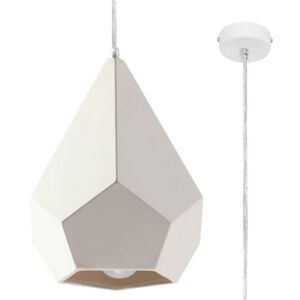 Nowoczesna Lampa wisząca ceramiczna PAVLUS oprawa biała zwis na sufit Idealna do salonu, sypialni, korytarza, nas stół Żarówka E27 Oświetlenie Minimal