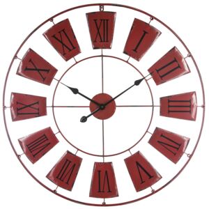 Zegar ścienny ATMOSPHERA CREATEUR D'INTERIEUR, czerwony, 76x4,5x76 cm