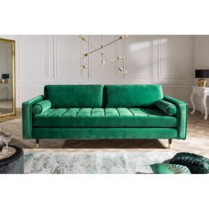 (2694) COZY VELVET nowoczesna sofa w kolorze zielonym aksamitnym 225cm