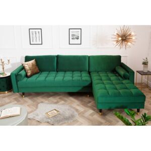 (2679) COZY VELVET nowoczesna sofa, zielony aksamit 260 cm