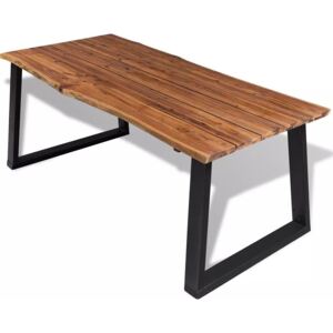 Stół do jadalni z drewna akacjowego Amix – brązowy