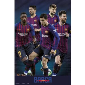 Plakat, Obraz Fc Barcelona 2018 2019 - Grupo, (61 x 91,5 cm)