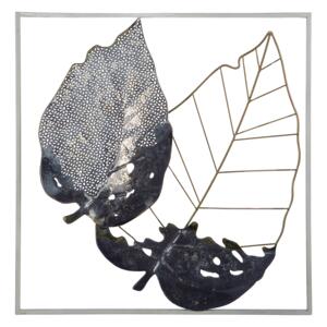 Nowoczesna ozdoba ścienna wzór liści metalowa wielokolorowa Ren Beliani