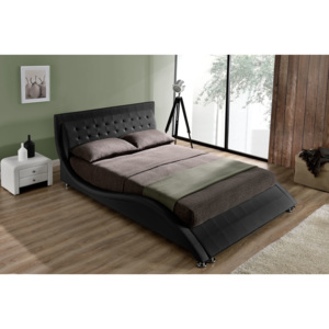 Łóżko tapicerowane do sypialni 180x200 1866 czarne