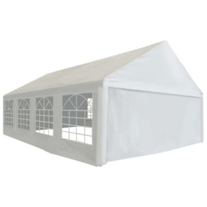 Namiot imprezowy z PE, 5 x 8 m, biały