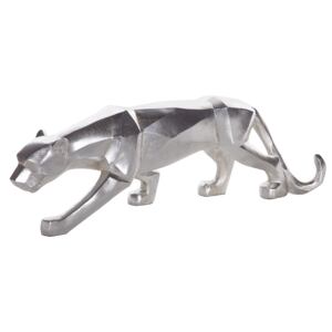 Figurka dekoracyjna ozdobna pantera 18 cm matowa złota Panther Beliani