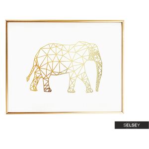 Plakat Geometryczny Słoń