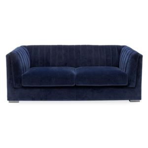 Canapea fixa tapitata cu stofa, 2 locuri Upton Midi Blue, l165xA90xH80 cm