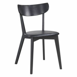 Czarne dębowe krzesło do jadalni Folke Ami