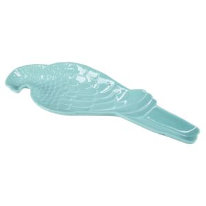 Miętowy talerzyk w kształcie papugi Miss Étoile, 29,5x10 cm