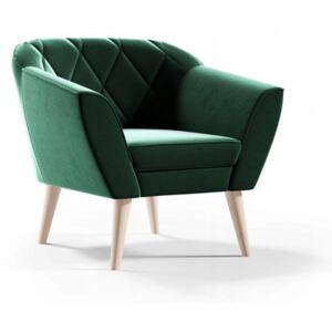 Fotel tapicerowany GLORIA - zielony / R38