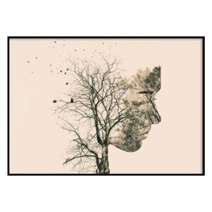 Plakat DecoKing Girl Silhouette Tree, 50x40 cm