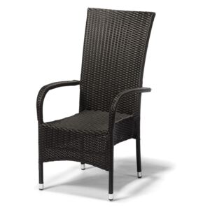 Ciemnoszare krzesło ogrodowe Timpana Frenchie, wys. 107 cm