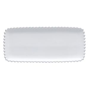 Biały kamionkowy podłużny półmisek Costa Nova Pearl, dł. 30 cm