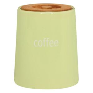 Zielony pojemnik na kawę z bambusowym wieczkiem Premier Housewares Fletcher, 800 ml