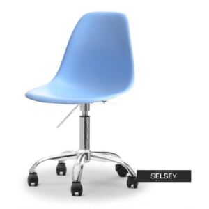 Fotel biurowy MPC move niebieski - chrom na kółkach
