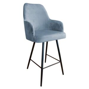 Niebieskoszare tapicerowane krzesło PEGAZ materiał BL-06 - Niebieski || Szary