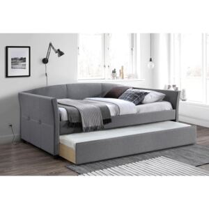 Podwójne łóżko z wysuwanym materacem Mavis