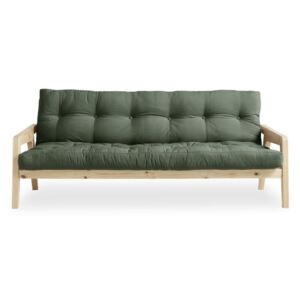 Wielofunkcyjna sofa z futonem w oliwkowym kolorze Karup Grab