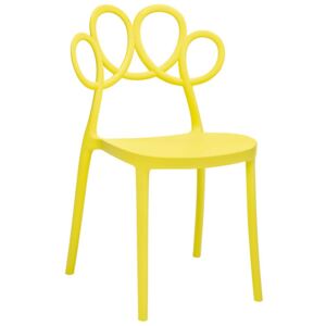 Krzesło do kuchni nowoczesne Fiori - żółte