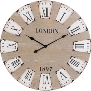 LONDON Zegar drewniany, ścienny, 3D, 70 cm