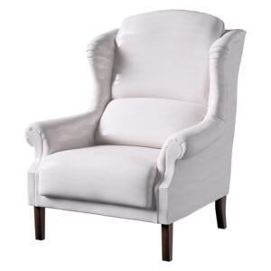 Fotel DEKORIA Damasco, biały połysk, 85x74x107 cm