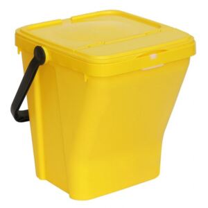 Plastikowy kosz na śmieci ECOTOP II, żółty