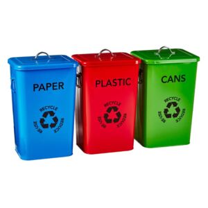 Zestaw 3 koszy do segregacji odpadów Premier Housewares Recycle Bins