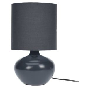 Lampka stołowa, ceramiczna, stojąca - kolor szary