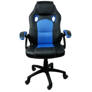 Fotel Gamingowy DEUS X6 ENG czarno niebieski