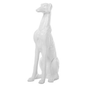 Figurka pies biała GREYHOUND