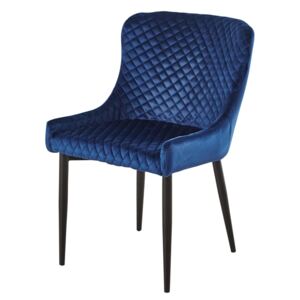 Krzesło tapicerowane Mona niebieskie