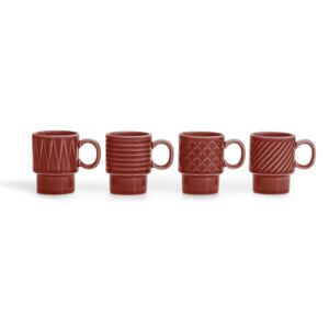 Zestaw 4 filiżanek do espresso (czerwonych) Coffee & More Sagaform