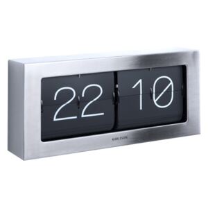 Zegar stołowo/ścienny Flip Clock Boxed XL steel by Karlsson