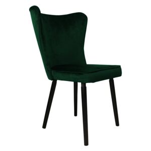 Nowoczesne krzesło tapicerowane MORI velvet green