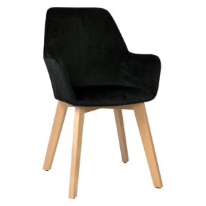 Krzesło tapicerowane Stone velvet black