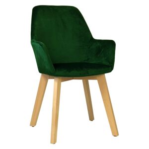 Krzesło tapicerowane Stone velvet green