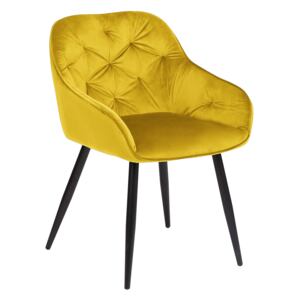 Krzesło tapicerowane Loren yellow